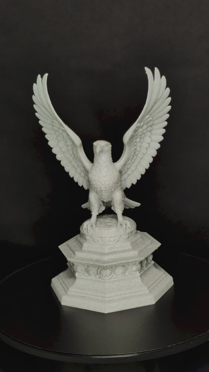 Classical Eagle Statue - Marble Style Eagle Sculpture