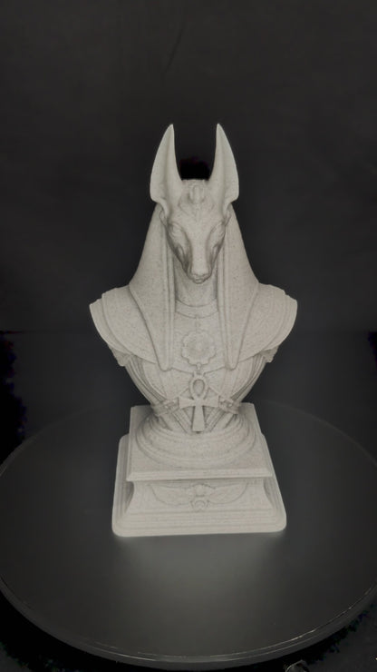 Anubis Bust Statue - Marble Finish Egyptian Sculpture