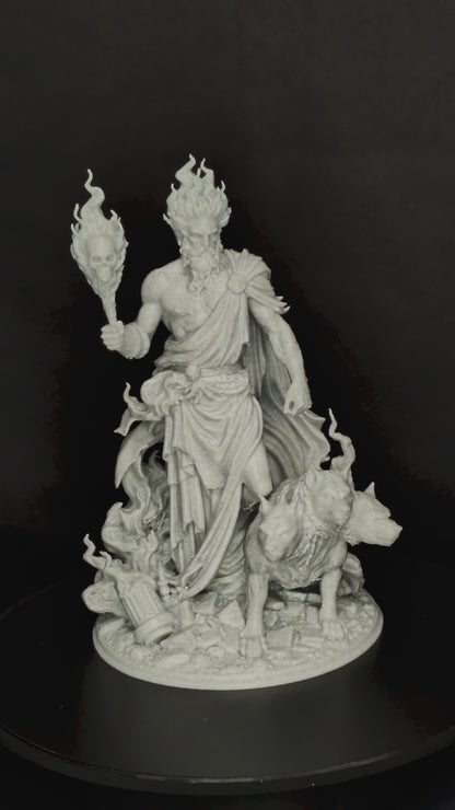 Hades Statue - Marble Finish God of the Underworld Sculpture