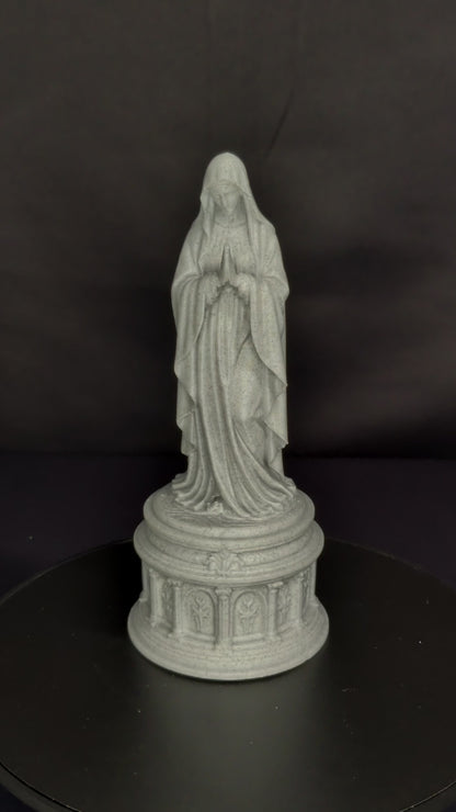 Mother Mary Statue - Marble Style Virgin Mary Sculpture