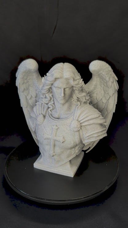Archangel Michael Bust - Marble Finish Angel Sculpture