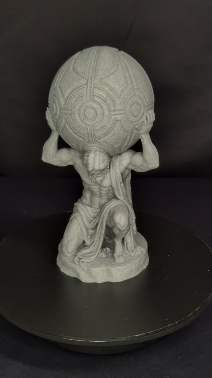 Atlas Holding the World Statue - Marble Style Greek Titan Sculpture