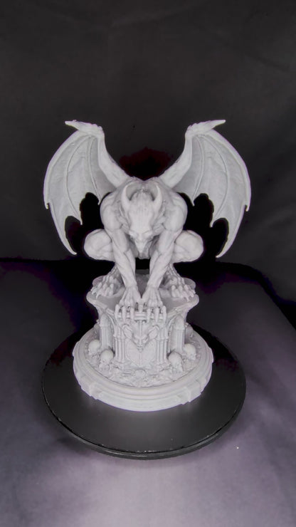 Marble Gargoyle Statue - Gothic Guardian Sculpture