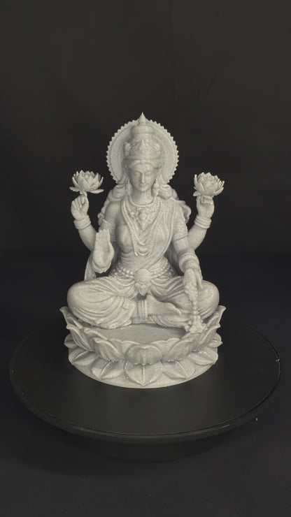 Lakshmi Statue - Marble Style Hindu Goddess Sculpture