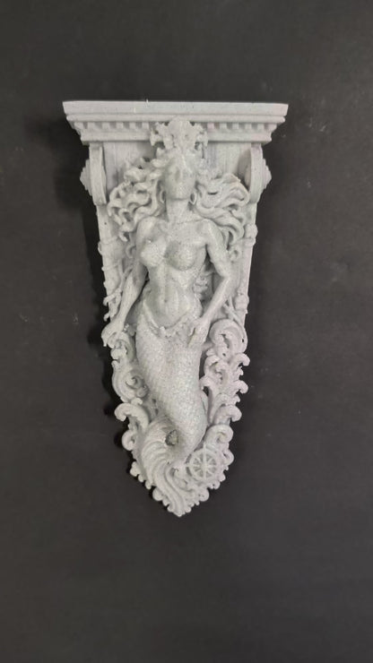 Siren Mermaid Wall Relief - Nautical Ship Figurehead Sculpture