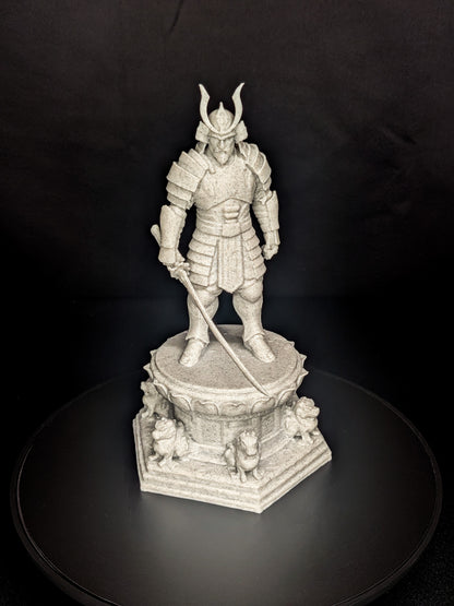 Samurai Sword Statue - Marble Finish Warrior Figure
