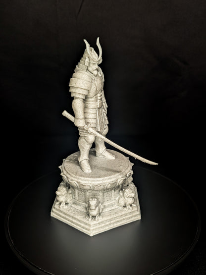 Samurai Sword Statue - Marble Finish Warrior Figure