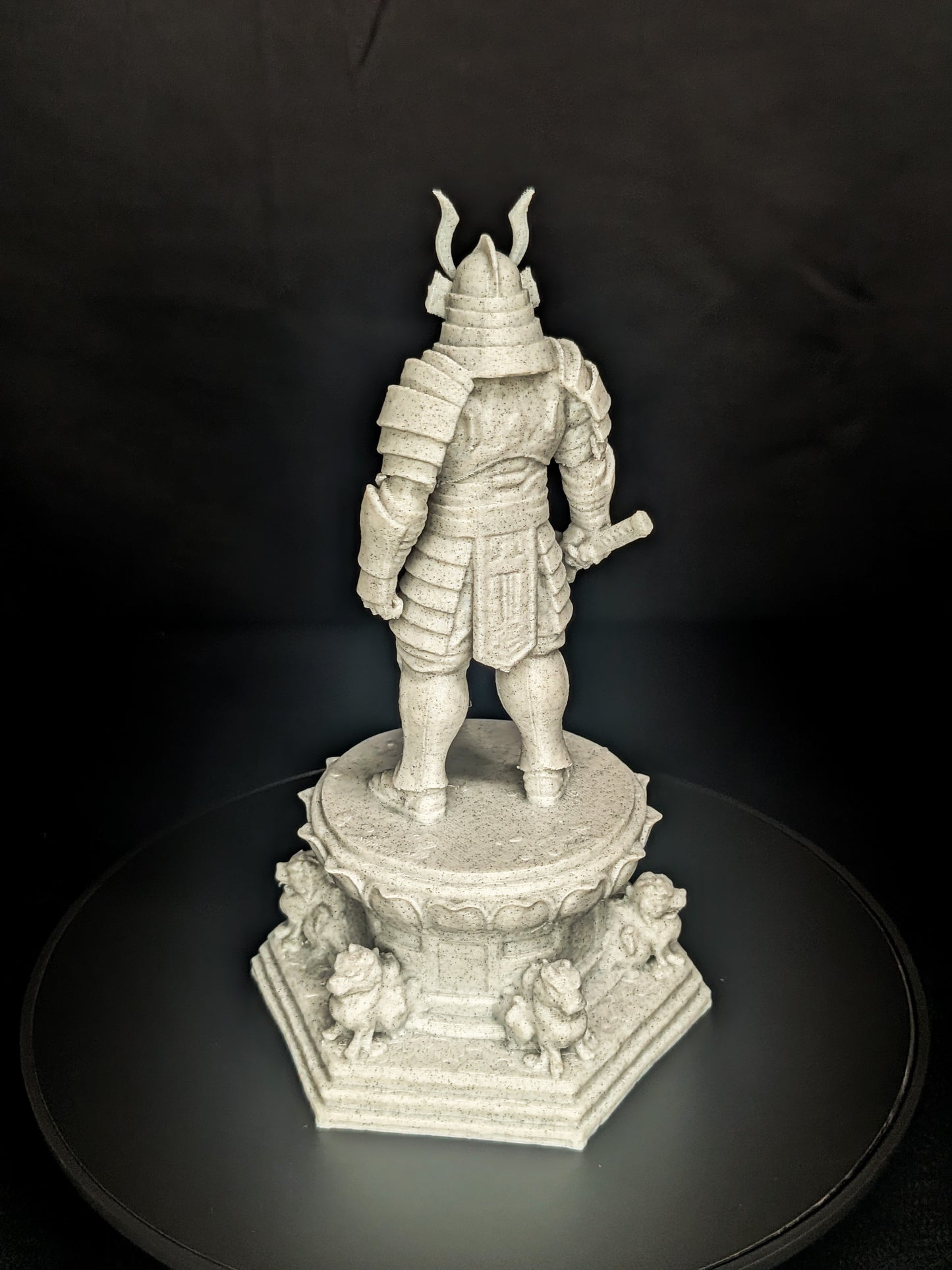 Samurai Sword Statue - Marble Finish Warrior Figure