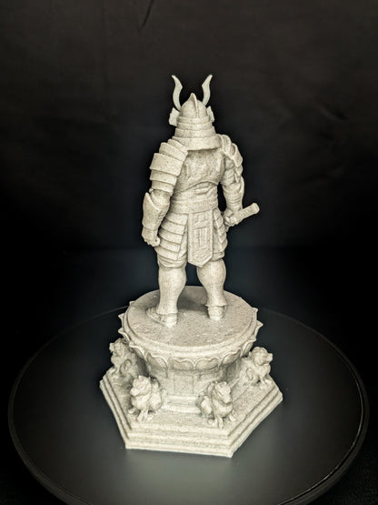 Samurai Sword Statue - Marble Finish Warrior Figure