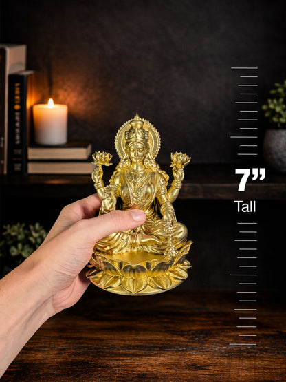 Lakshmi Statue - Marble Style Hindu Goddess Sculpture