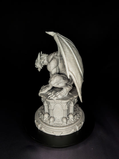 Marble Gargoyle Statue - Gothic Guardian Sculpture