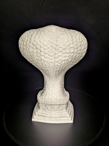 Serpent Guardian Bust - Marble Finish Snake Sculpture
