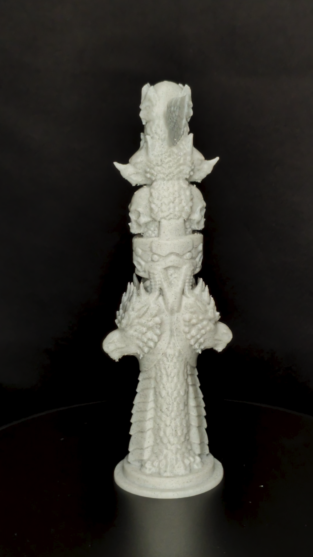 Marble Totem Pole Statue - Mythic Totem Sculpture