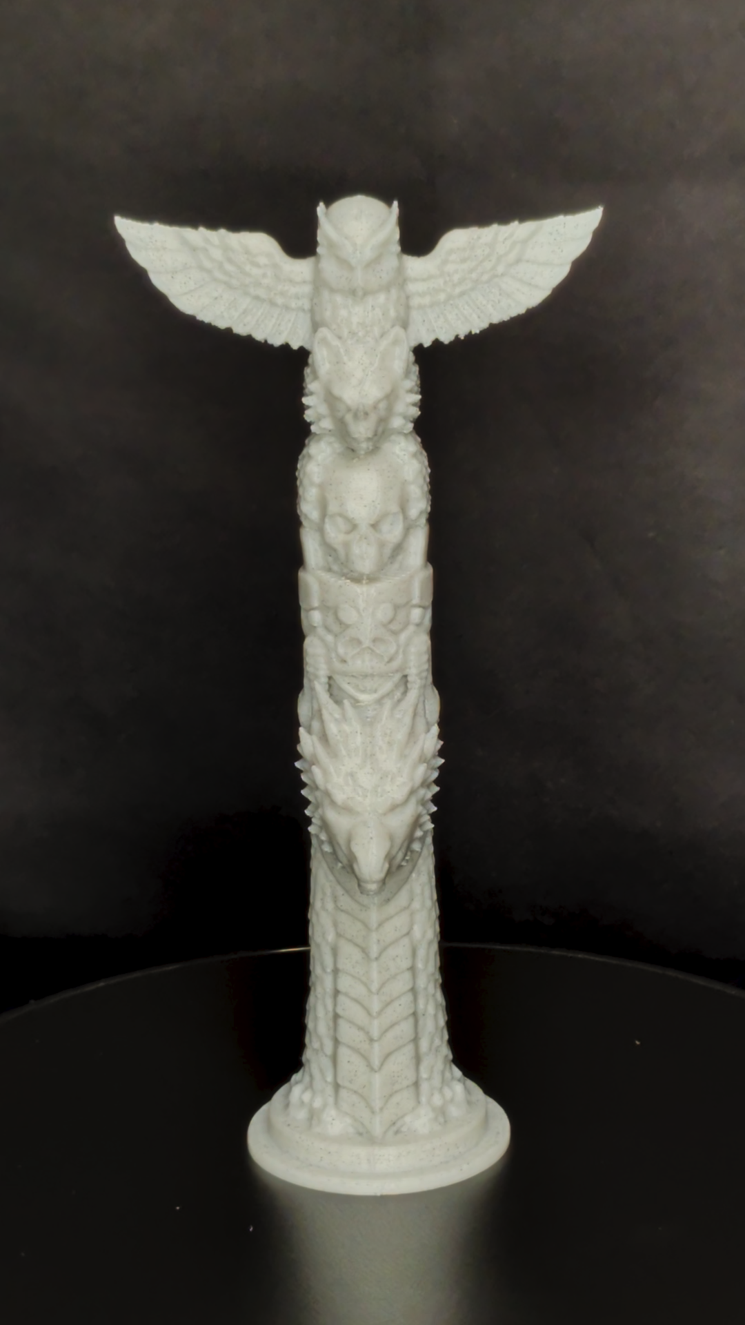 Marble Totem Pole Statue - Mythic Totem Sculpture