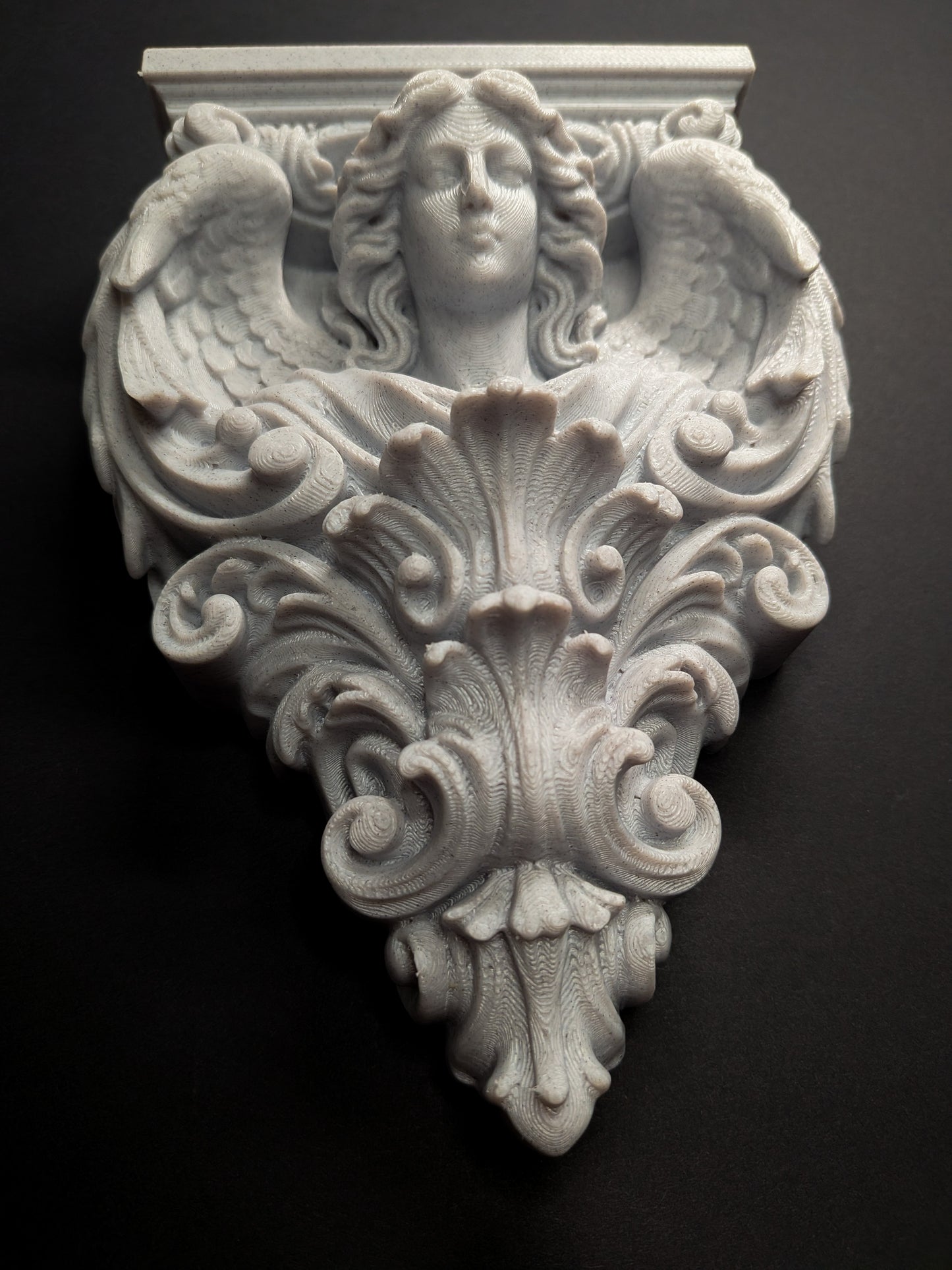 Angel Wall Corbel - Marble Style Architectural Angel Sculpture
