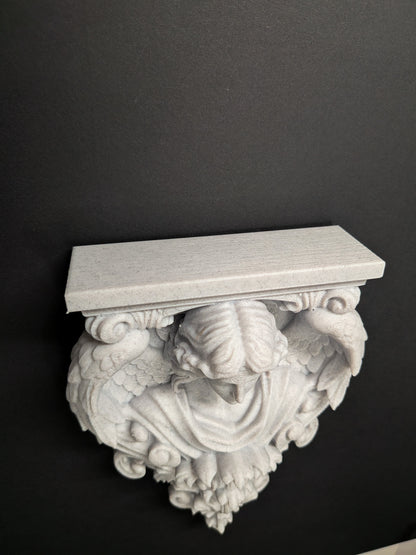 Angel Wall Corbel - Marble Style Architectural Angel Sculpture