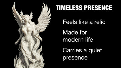 Phoenix Goddess Statue - Marble Finish Rebirth Sculpture